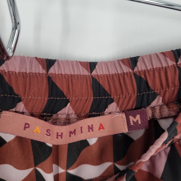 Pashmina maxi skirt Size M geometric print tiered - Picture 4 of 4